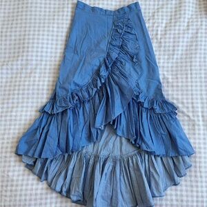 Chicwish High-Low Blue Ruffled Skirt